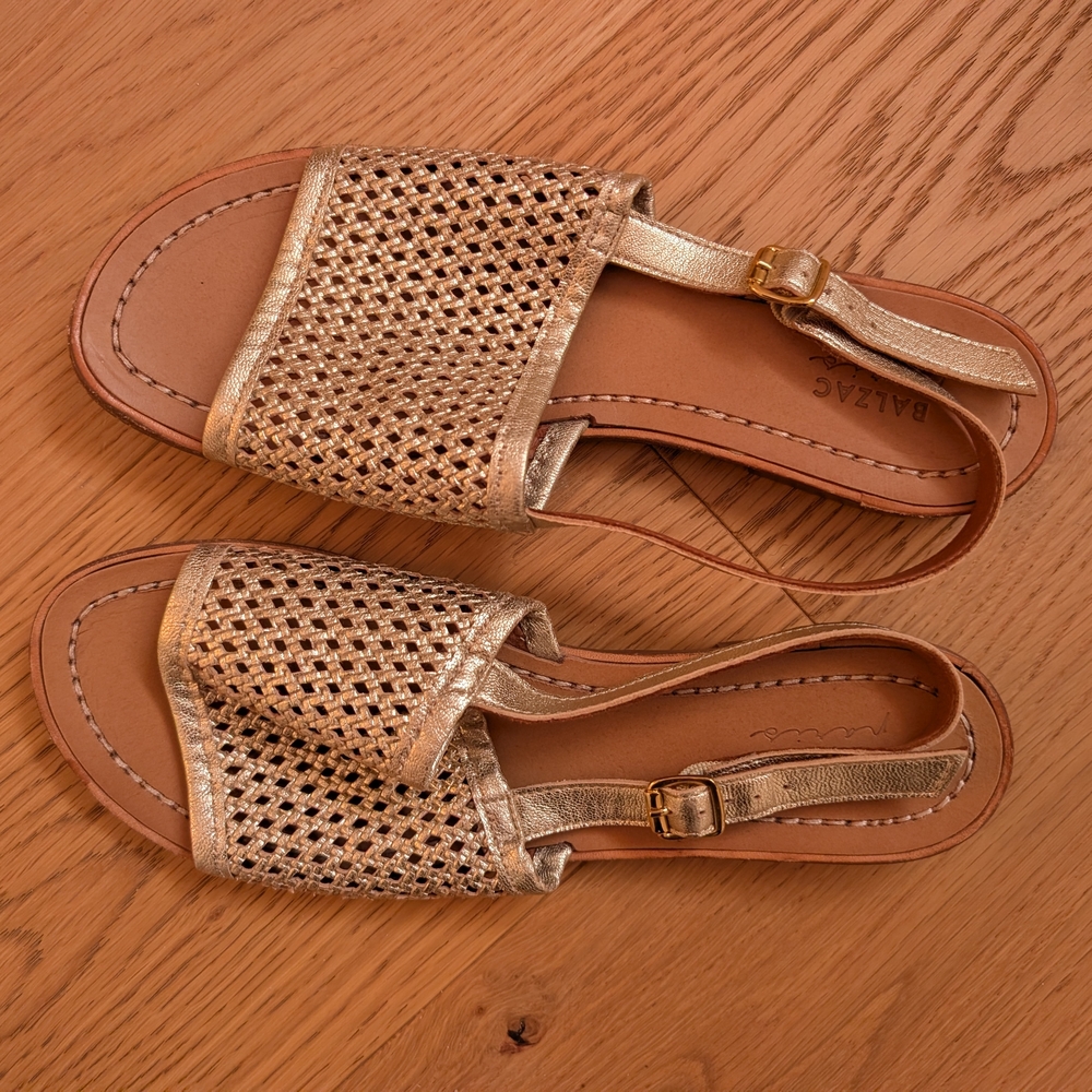 Balzac Paris Womens Sandals Atina Light Gold Leather 40